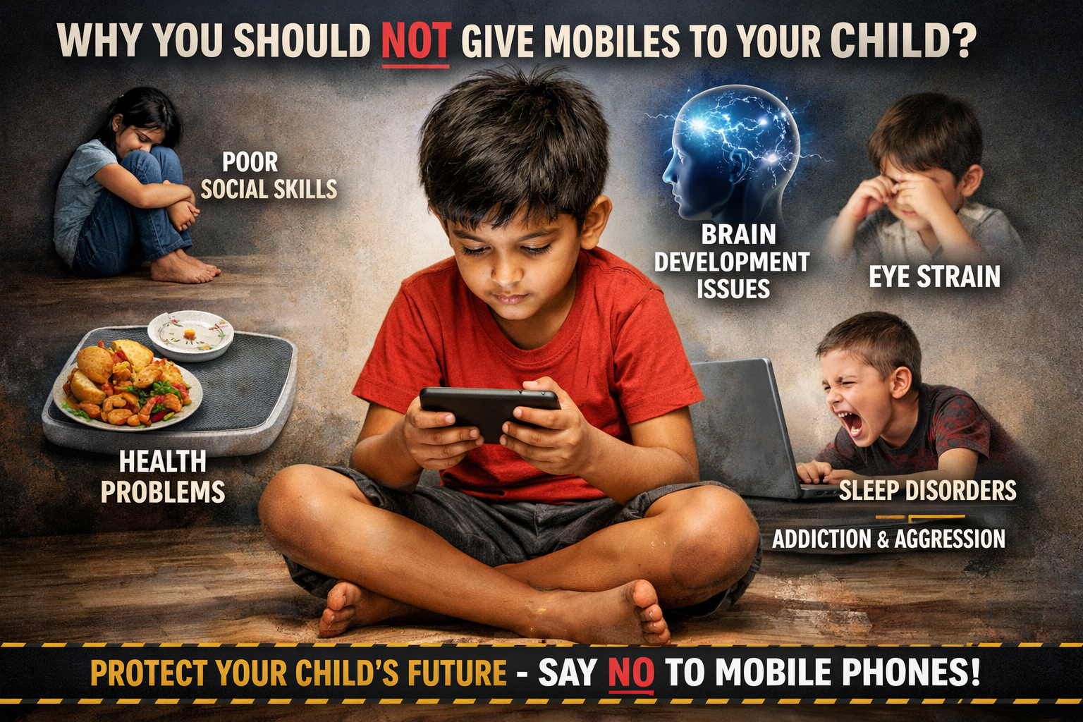 Why should you not give mobiles to your child?